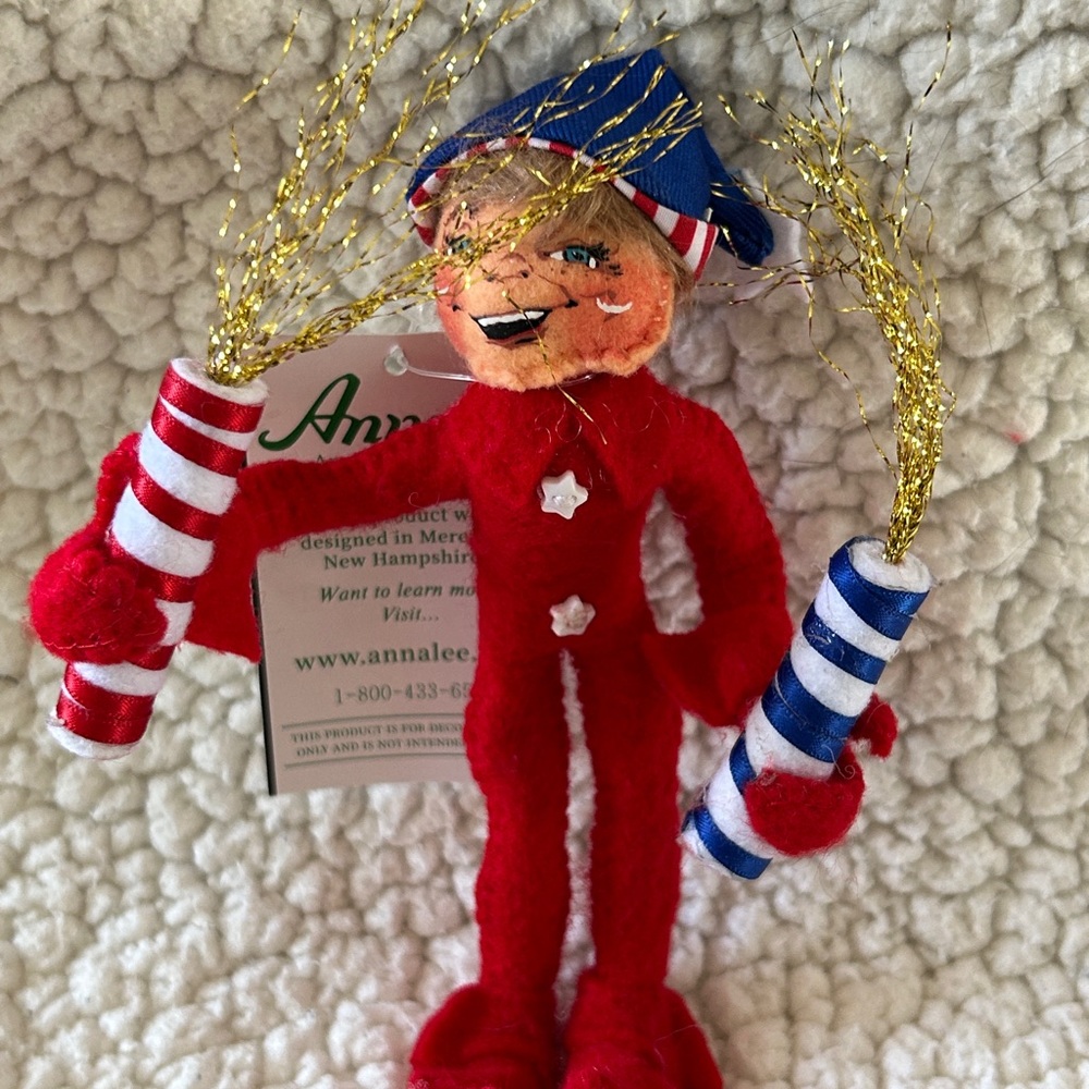 Annalee Red and Blue Patriotic Doll